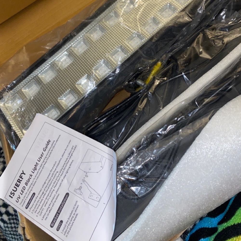 2 Very bright big LED black lights